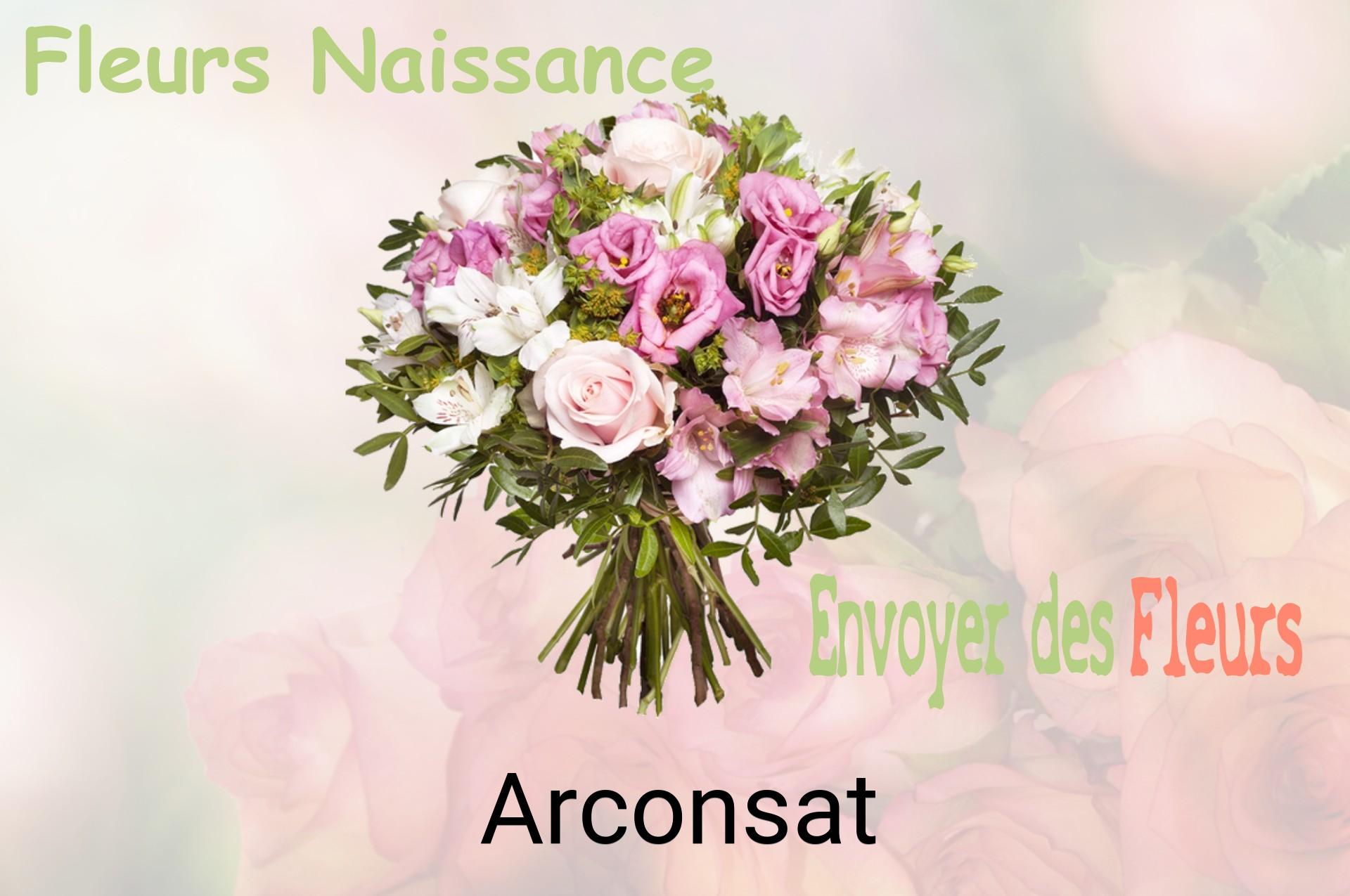 Bouquet de fleurs de naissance livré à Arconsat